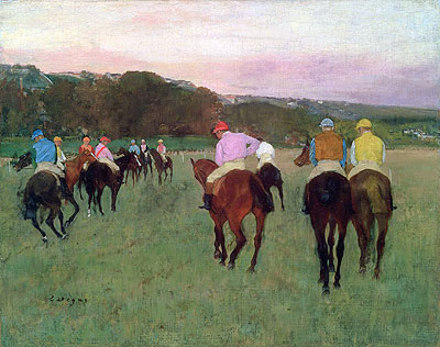 Racehorses at Longchamp, c.1871/74 | Degas | Painting Reproduction