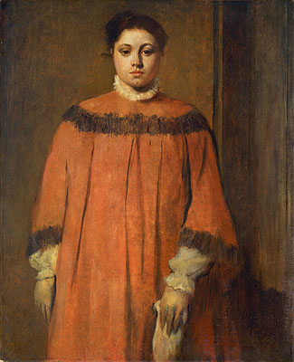 Girl in Red, c.1866 | Degas | Painting Reproduction