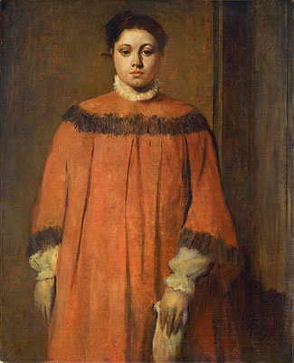 Girl in Red | Edgar Degas | Painting Reproduction
