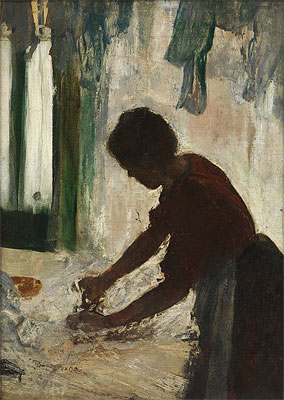 Eine Frau beim Bügeln (Schattenriss) | Edgar Degas | Gemälde Reproduktion