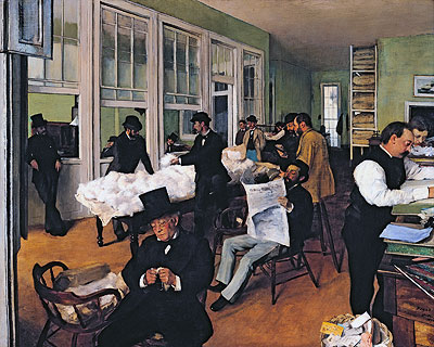 The Cotton Exchange in New Orleans, 1873 | Edgar Degas | Painting Reproduction