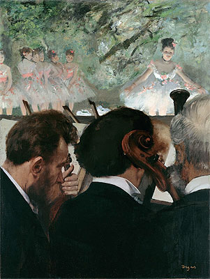 Musicians in the Orchestra | Edgar Degas | Painting Reproduction