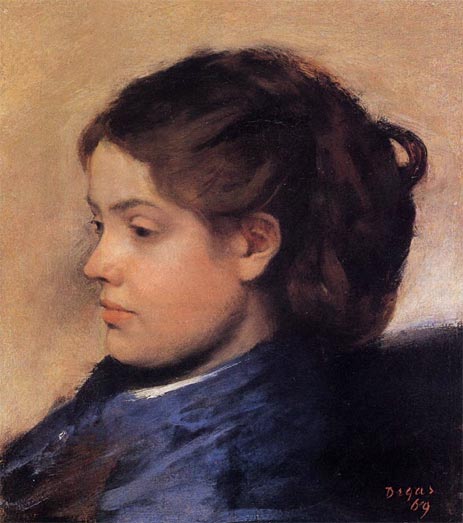 Portrait of Emma Dobigny, 1869 | Degas | Painting Reproduction