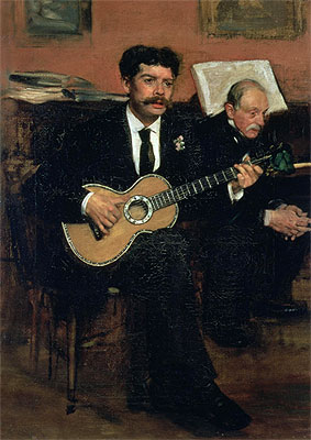 Portrait of Lorenzo Pagans and Auguste Degas | Edgar Degas | Painting Reproduction