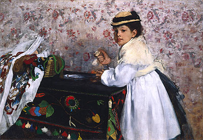 Porträt von Hortense Valpinçon als Kind | Edgar Degas | Gemälde Reproduktion