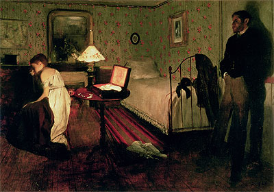 Interior Scene (The Rape), c.1868/69 | Edgar Degas | Painting Reproduction