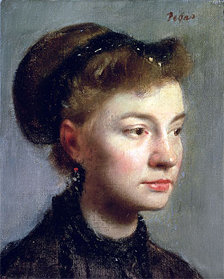 Portrait einer jungen Frau, 1867 | Degas | Gemälde Reproduktion