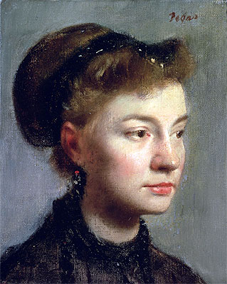 Porträt einer jungen Frau | Edgar Degas | Gemälde Reproduktion