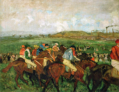 Das Herrenrennen - Vor dem Start | Edgar Degas | Gemälde Reproduktion