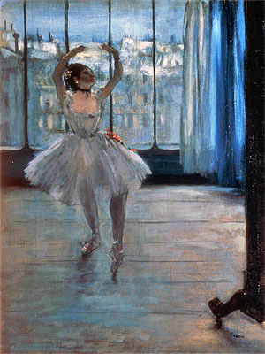 Tänzerin posierend in einem Fotografenatelier, c.1874/77 von Edgar Degas | Gemälde-Reproduktion
