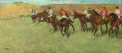 Auf der Rennbahn - Vor dem Start | Edgar Degas | Gemälde Reproduktion