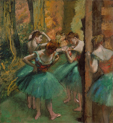 Dancers, Pink and Green, c.1890 | Degas | Gemälde Reproduktion