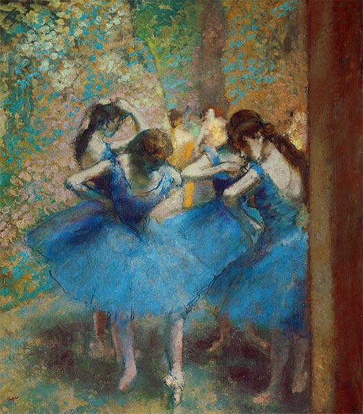 Dancers in Blue, 1890 | Degas | Painting Reproduction
