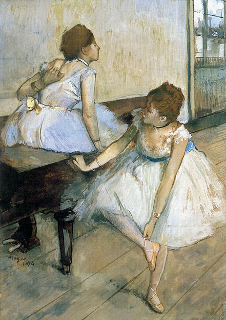 Two Dancers Resting, 1874 | Edgar Degas | Painting Reproduction