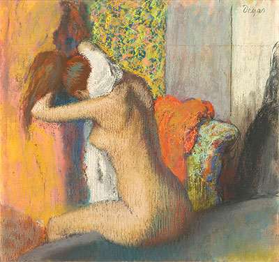 Nach dem Bad, Frau trocknet sich den Nacken, 1898 | Edgar Degas