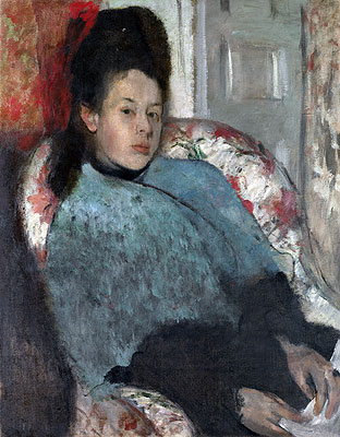 Portrait of Elena Carafa, c.1875 | Degas | Painting Reproduction