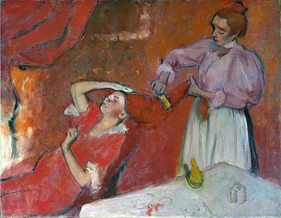Combing the Hair ('La Coiffure'), c.1896 | Edgar Degas | Painting Reproduction
