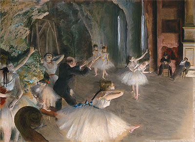 The Rehearsal Onstage, c.1874 | Degas | Painting Reproduction