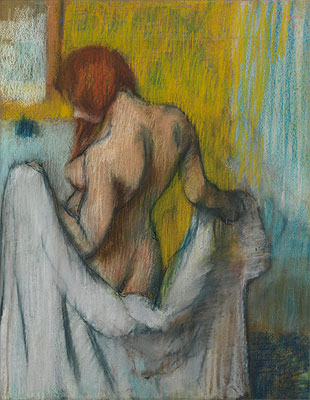 Woman with a Towel | Edgar Degas | Painting Reproduction
