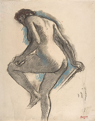 Bather Sponging Her Knee, c.1883/84 | Degas | Painting Reproduction