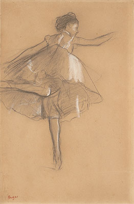 Tänzerin auf Spitze, c.1878 von Edgar Degas | Gemälde-Reproduktion