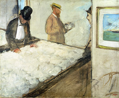 Baumwollhändler in New Orleans, 1873 von Edgar Degas | Gemälde-Reproduktion