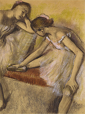 Tänzerinnen in der Ruhe, c.1898 von Edgar Degas | Gemälde-Reproduktion