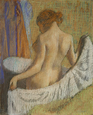 After the Bath, Woman with a Towel, c.1885/90 | Degas | Painting Reproduction
