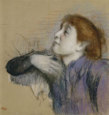 Büste einer Frau, c.1880/85 von Edgar Degas | Gemälde-Reproduktion