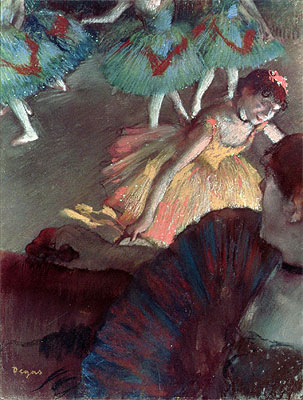 Ballerina and Lady with a Fan, 1885 | Edgar Degas | Painting Reproduction