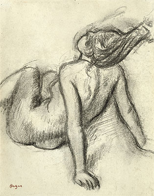 Woman Having Her Hair Styled , n.d. | Edgar Degas | Gemälde Reproduktion