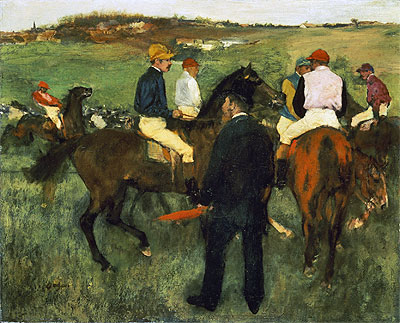 Racehorses (Leaving the Weighing), c.1874/78 | Degas | Painting Reproduction