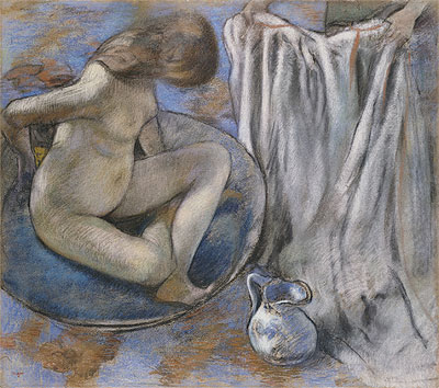 Woman in the Tub, 1884 | Edgar Degas | Painting Reproduction