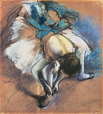 Dancer Fastening her Pump, c.1880/85 | Degas | Painting Reproduction