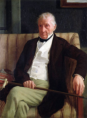 Portrait of Hilaire Degas, Grandfather of the Artist, 1857 | Degas | Painting Reproduction