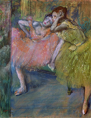 Two Dancers in the Foyer, c.1901 by Edgar Degas | Painting Reproduction