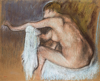 Woman Drying her Arm, c.1884 | Degas | Painting Reproduction