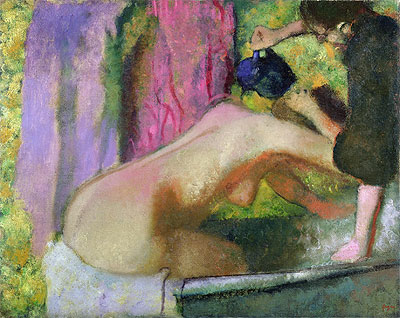 Woman at Her Bath, c.1895 by Edgar Degas | Painting Reproduction