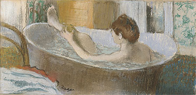Woman in her Bath, Sponging her Leg, c.1883 | Degas | Painting Reproduction