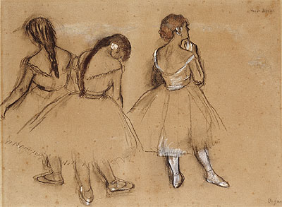 Three Dancers | Edgar Degas | Painting Reproduction