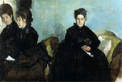 Duchesa di Montejasi with Her Daughters, Elena and Camilla, 1876 | Edgar Degas | Painting Reproduction