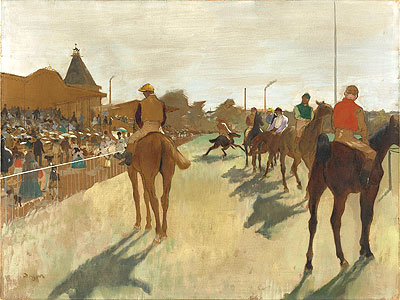 The Parade (Race Horses in Front of the Stands), c.1866/68 | Degas | Gemälde Reproduktion