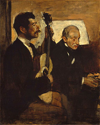Degas's Father Listening to Lorenzo Pagans Playing the Guitar, c.1869/72 | Degas | Painting Reproduction