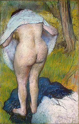 Mädchen, das sich abtrocknet, 1885 | Edgar Degas
