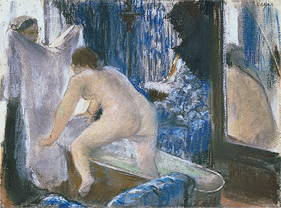 Woman Getting Out of the Bath, c.1877 | Edgar Degas | Painting Reproduction