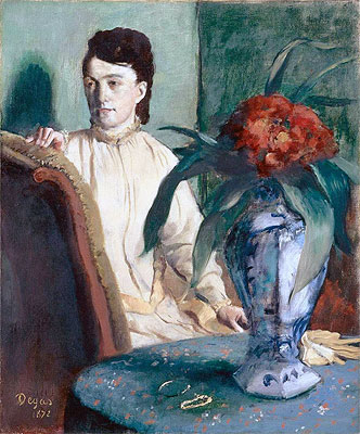 Frau mit Vase, 1872 | Edgar Degas | Gemälde Reproduktion