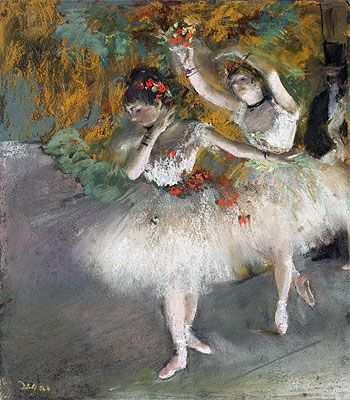 Two Dancers Entering the Stage, c.1877/78 | Edgar Degas | Gemälde Reproduktion