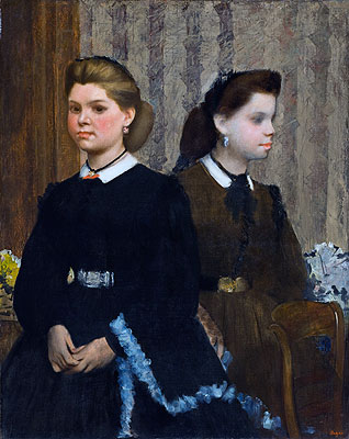 Die Bellelli Schwestern (Giovanna und Giuliana Bellelli), c.1865/66 | Edgar Degas | Gemälde Reproduktion