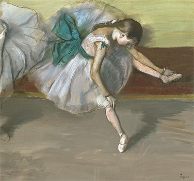 Bailarina en reposo, c.1879 | Edgar Degas | Gemälde Reproduktion