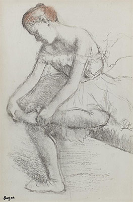 Sitzende Tänzerin, c.1896 | Edgar Degas | Gemälde Reproduktion